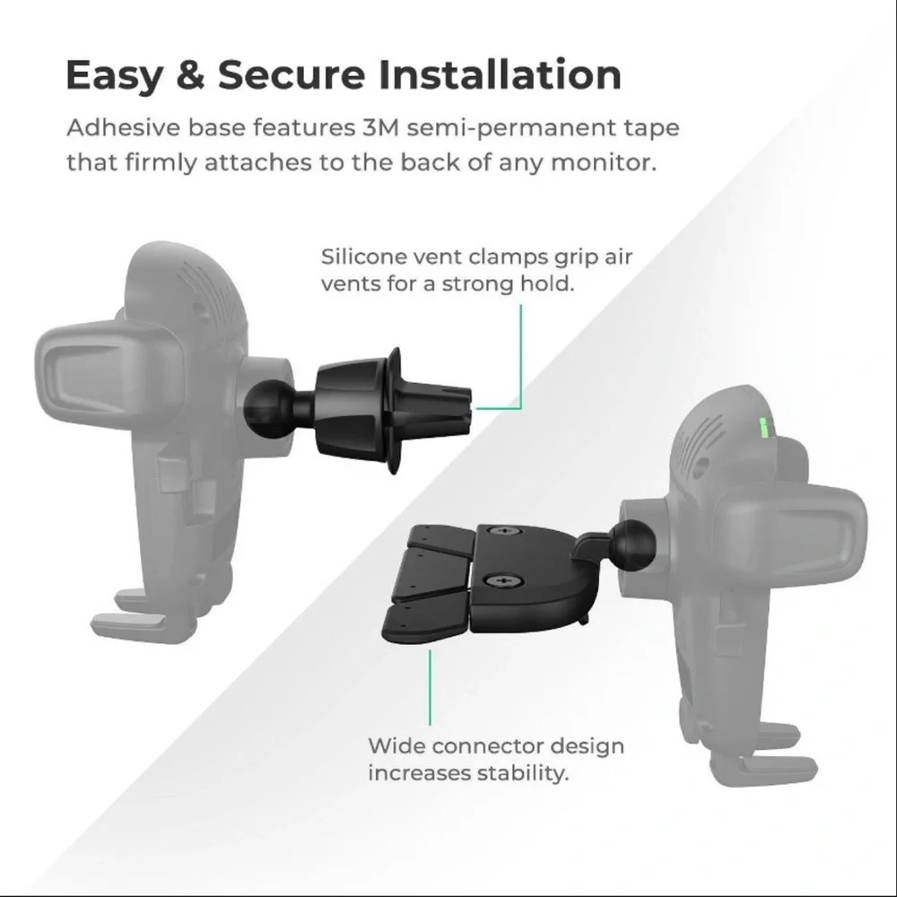 Easy One Touch Wireless Charging Car Mount